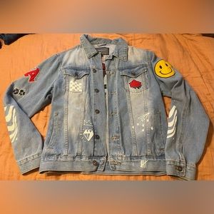 Men’s Brooklyn Cloth Patchwork Jean Jacket Size Medium